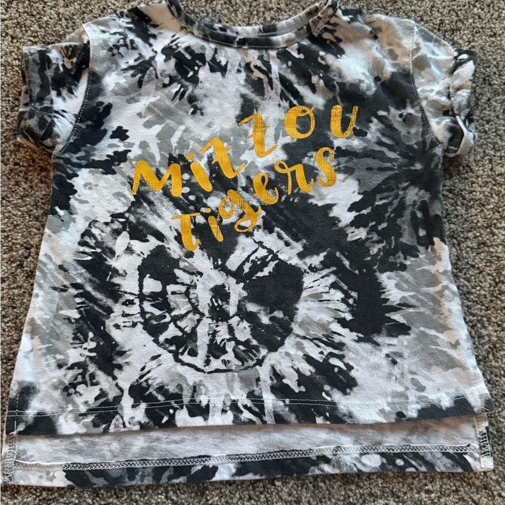 Colosseum Mizzou Tigers Kids Tie-Dye Tee - Black, Gray, and Gold Missouri MU